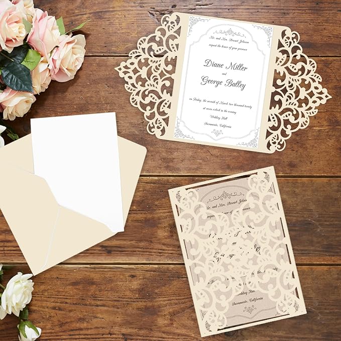 100 Sheets Cream Shimmer Cardstock 8.5 x 11 Off White Paper, Goefun 80lb Ivory - Image 5