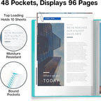 Dunwell Presentation Binder 48-Pocket, Displays 96 Pages, 8.5x11 Portfolio - Image 3