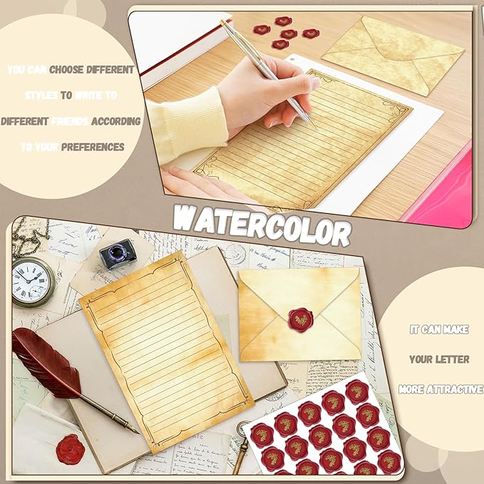 TaoBary 160 Pcs Stationery Paper Set 50 Double Sided Stationery Papers - Image 6