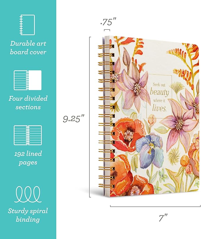 Compendium Spiral Notebook – Seek Out Beauty Where It Lives. – A Designer - Image 2