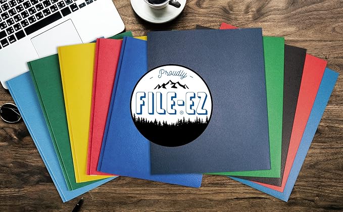 FILE-EZ Two-Pocket Folders, Textured Paper, Letter Size - Image 8