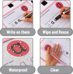 Mr. Pen- Reusable Dry Erase Pocket Sleeves, 10" x 14", 6 Pack, Colorful | Pastel Colors, Clear Plastic Paper Sleeves, Ticket Holders, Clear Plastic Sheet Protectors, Teacher, School