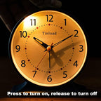 Tinload 4.5" Antique Retro Analog Alarm Clock, Small Silent Bedside Desk Clock - Image 6