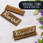 Darware Wooden Reserved Signs for Tables; Rustic Real Table Signs - Image 5