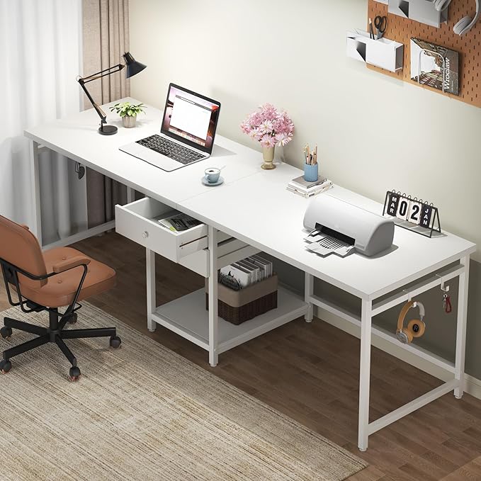 Tribesigns 79 Inch Extra Long Double Desk by Tribesigns