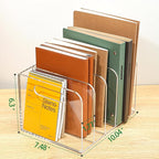 AIDIMOO Acrylic Magazine File Holder, 5 Vertical Compartments Desk Document - Image 2