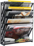 samstar Wall File Holder, 6-Tier Hanging Wall File Organizer Wall Mount Paper by Samstar