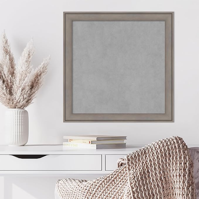 Amanti Art Grey Framed Magnetic Board 23x23 Medium Vision Board - Image 4