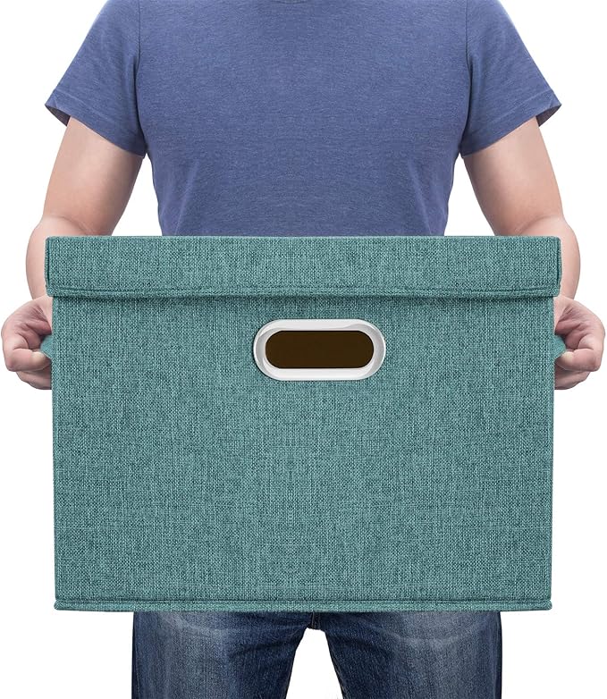 TYEERS Large Storage Bins with Lids, Collapsible, Fabric Storage Boxes - Image 6