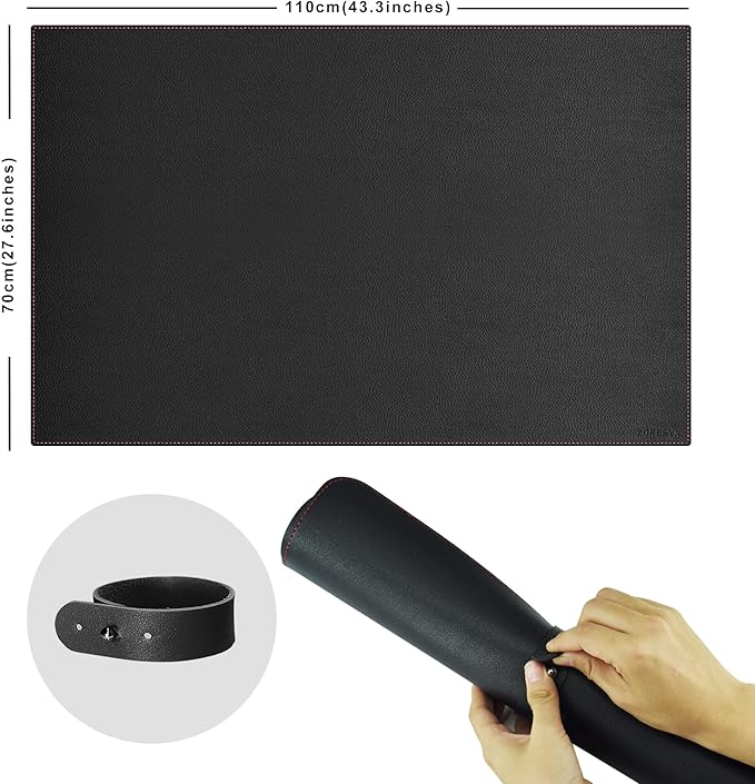 ZORESYN Leather Desk Mat 43.3 x 27.6 Inch - Image 2