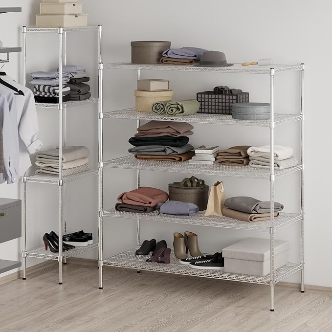 Regal Altair 24" Deep x 54" Wide x 64" Height Wire Shelving Kit | 5-Tier | NSF - Image 7