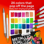 ARTISTRO 24 Metallic Acrylic Paint Markers - Image 3