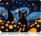 Auhoahsil Mouse Pad, 12 x 10 in Van Gogh Style Cat Theme Computer Mouse Pad by Auhoahsil