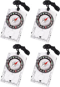 4 Pcs Outdoor Compass with Adjustable Declination, Scale. Multifunctional by Unknown