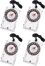 4 Pcs Outdoor Compass with Adjustable Declination, Scale. Multifunctional by Unknown