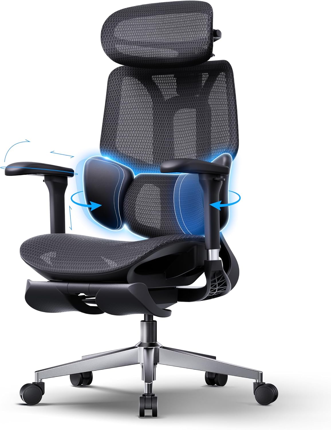 Hbada E3 Air 2026 Ergonomic Office Chair, 3-Zone Lumbar Support, Comfy Home O...