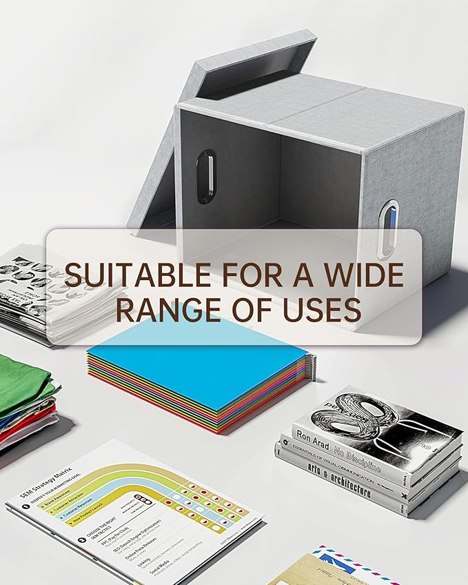 2 Pack File Storage Organizer, Filing Box, Portable File Box - Image 5