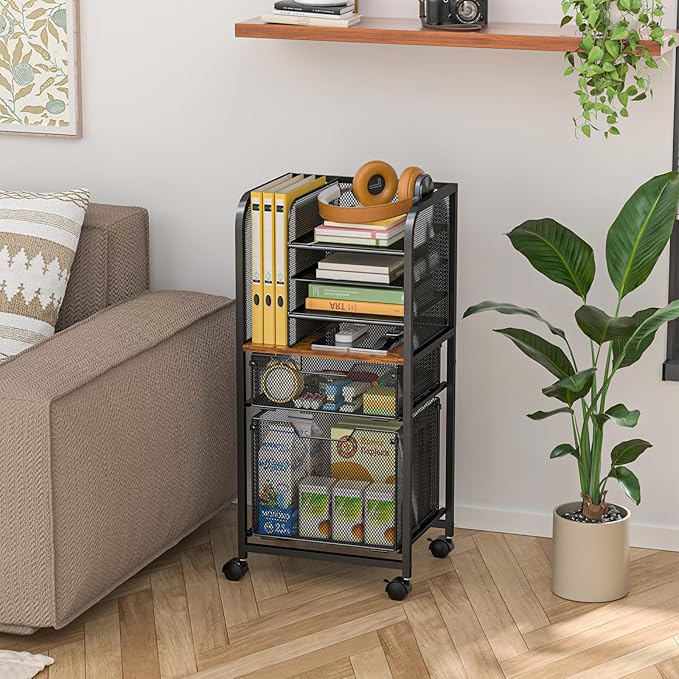 Feyejade 6-Tier Rolling File Cart - Image 7