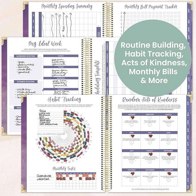 bloom daily planners 2026 Hardcover Calendar Year Goal & Vision Planner - Image 6