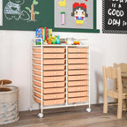 Happygrill 20-Drawer Organizer Cart Tools, Mobile Utility Storage Cart - Image 3