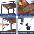 Fannova Under Desk Printer Stand, 20 Inches Deep Large Printer Table - Image 9