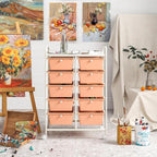 LDAILY 10 Drawer Rolling Cart, Storage Cart Organizer on Wheels, Drawer Cart - Image 2