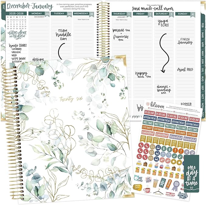 bloom daily planners 2026 Hardcover Calendar Year Goal & Vision Planner by bloomdailyplanners