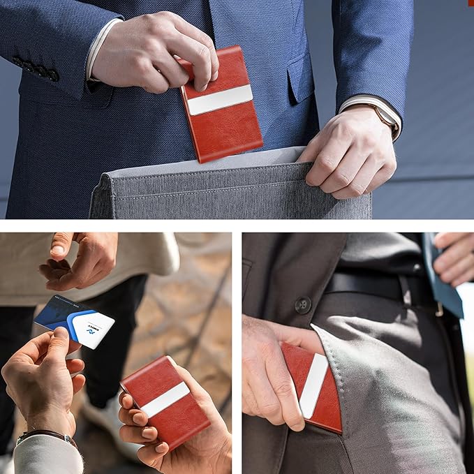 Business Card Holder for Women or Men, Business Card Case - Image 5