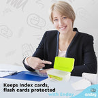 Enday Index Card Holder Green, 3x5 Note Flash Card Organizer Case, Index Card - Image 6