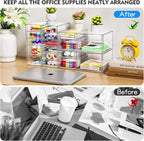 arstpeoe acrylic 13-drawer storage & makeup organizer for on a desk or shelf