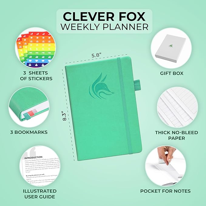 Clever Fox Planner – Undated Weekly & Monthly Planner - Image 2