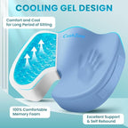 Office Chair Seat Cushion, Cooling Gel Enhanced Memory Foam Cushion - Image 2