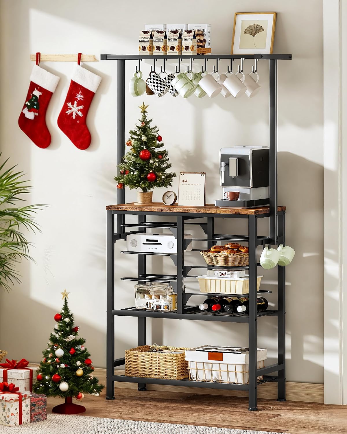 CHOEZON Pots and Pans Organizer Rack, Kitchen Bakers Rack, Multi-Tier Storage...
