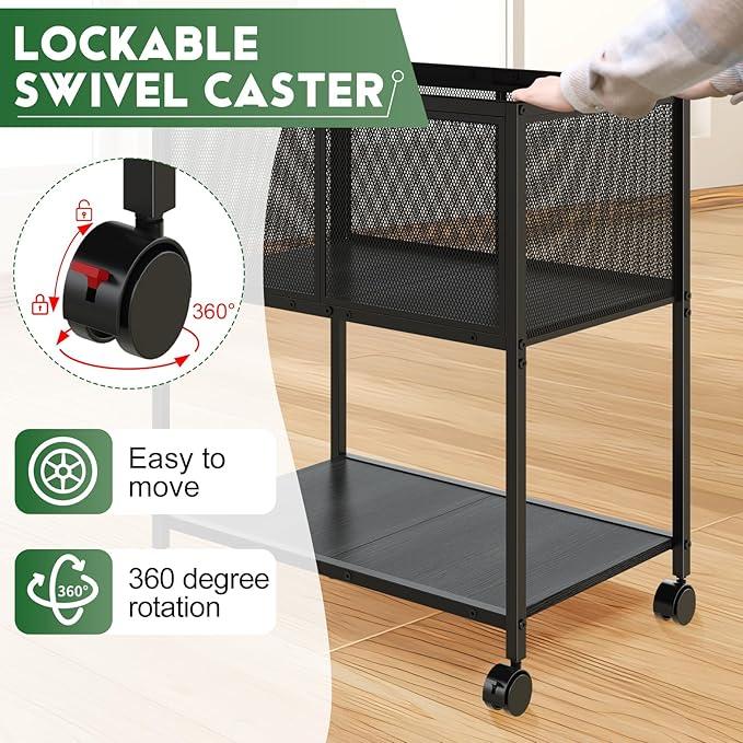 Sbanmao Rolling File Cart, Mobile File Cabinet - Image 4