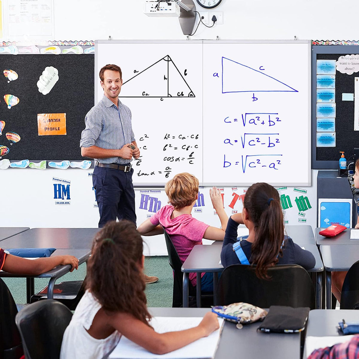 White Board Dry Erase 60x36, Maxtek Large Magnetic Whiteboard Wall Mounted