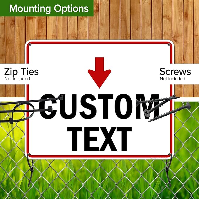 Custom Arrow Directional Sign, Down Arrow, 24x30 Inches, Rust Free .063 Aluminum - Image 5