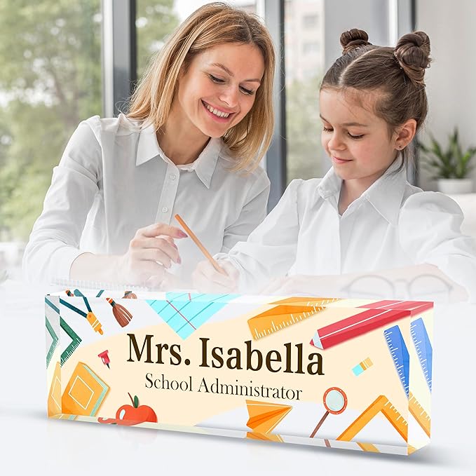 Personalized Name Plate for Desk Custom Acrylic Desk Name Plate Custom Employee - Image 3