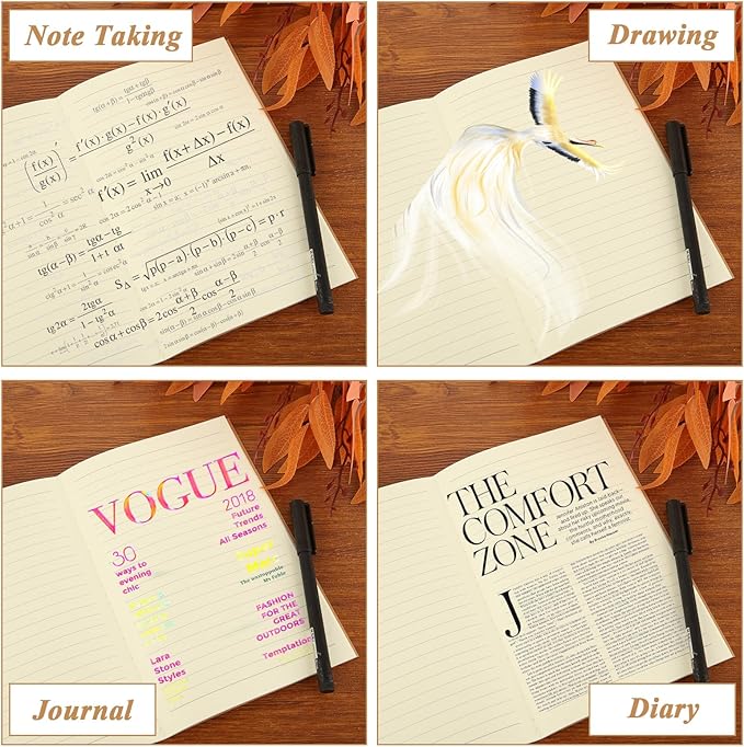 MIVIDE 50 Pack A5 Kraft Notebooks Bulk, 8.3” x 5.5” Lined Paper Journal - Image 6