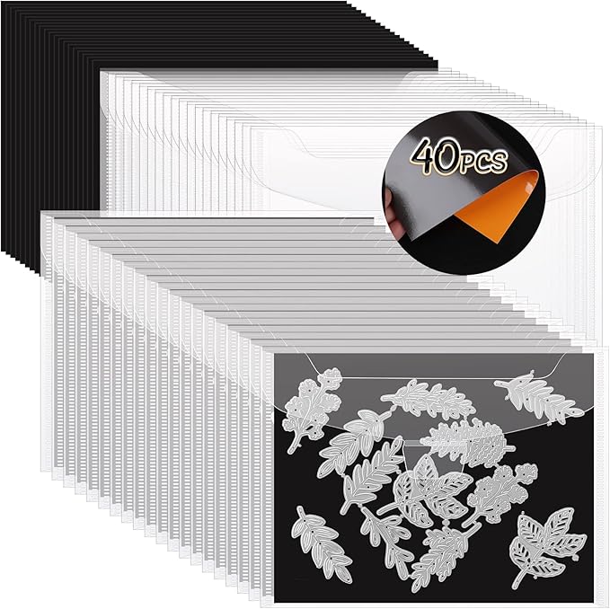 40 PCS Stamp and Die Storage Bag and Rubber Magnetic Sheets, Die Storage Set by YixangDD