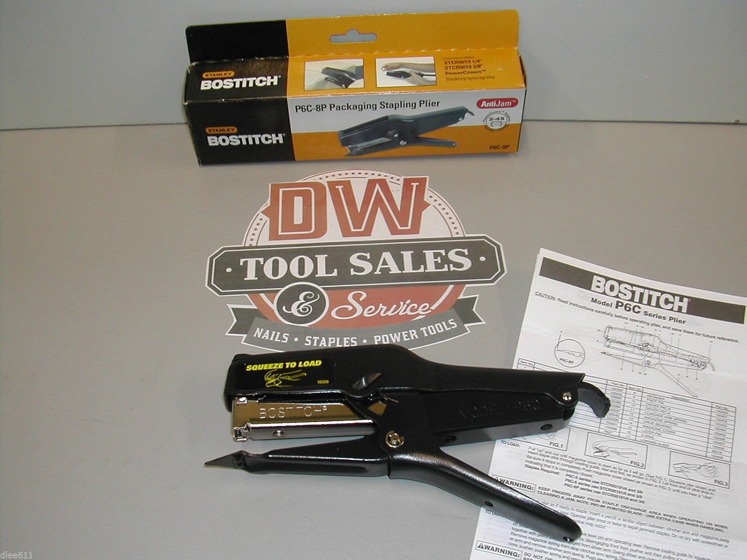 BOSTITCH STAPLING PLIER Model P6C-8P