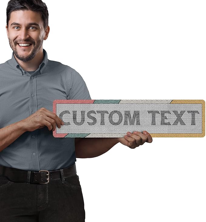Custom Sign, Custom Street Sign, 11 Font Colors, 13 Font Styles, 4 Hole Options - Image 2