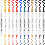 TRANSON 12 Color Bold and Fine Dual-tip Acrylic Paint Pen Set - Image 7