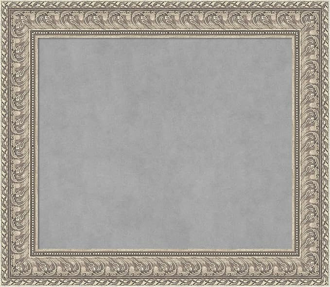 Amanti Art Silver Framed Magnetic Board 27x31 Medium Vision Board by AmantiArt