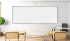 Ghent 4 x 12 Porcelain Magnetic Whiteboard, Aluminum Frame, 1 Marker, 1 Eraser - Image 2