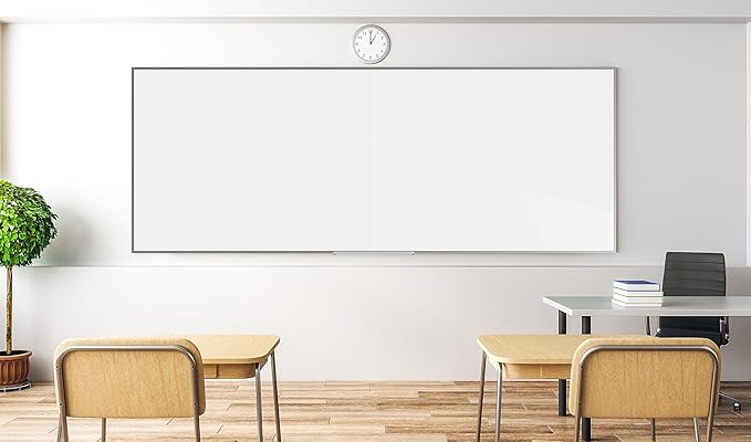 Ghent 4 x 12 Porcelain Magnetic Whiteboard, Aluminum Frame, 1 Marker, 1 Eraser - Image 2