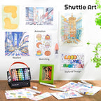 Shuttle Art Pastel Alcohol Markers Brush tip, Dual Tip Brush & Fine Tip Art - Image 6