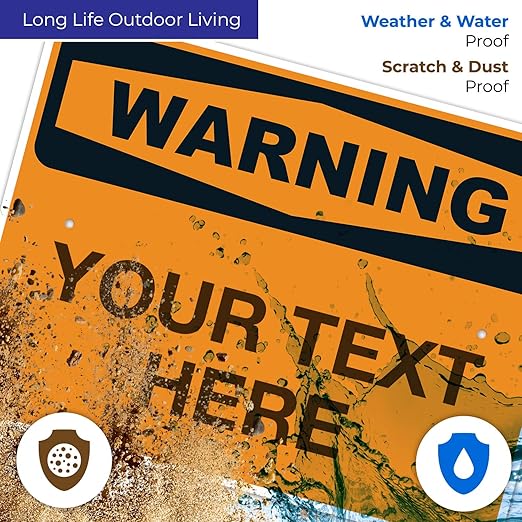 Custom Warning Sign, OSHA Sign, 18x24 Inches, Rust Free .063 Aluminum, Fade - Image 5