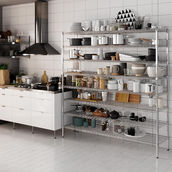 Regal Altair 18" Deep x 72" Wide x 74" Height Wire Shelving Kit | 8-Tier | NSF - Image 2