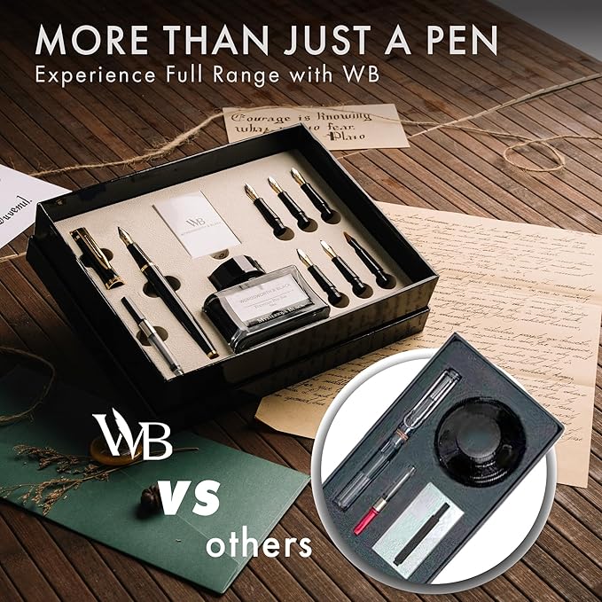 Wordsworth & Black Calligraphy Pen Gift Set, Includes Bottle, 6 Cartridges - Image 6