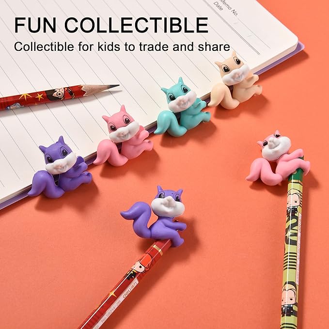 24Pcs Pencil Top Erasers for Kids, Squirrel Pencil Erasers Toppers Bulk - Image 4